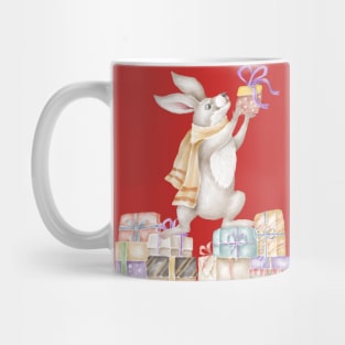 Xmas bunny with rabbits Mug